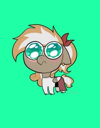 Size: 1074x1368 | Tagged: safe, artist:petaltwinkle, derpibooru import, part of a set, oc, oc only, pegasus, pony, ears, eye shimmer, floppy ears, green background, simple background, solo