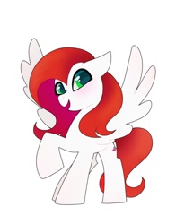 Size: 1074x1368 | Tagged: safe, artist:petaltwinkle, derpibooru import, oc, oc only, pegasus, pony, pegasus oc, simple background, solo, spread wings, white background, wings