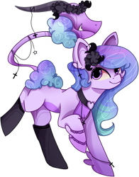 Size: 563x719 | Tagged: safe, artist:satobless, derpibooru import, oc, oc only, oc:soda sadie, original species, pegasus, plant pony, pony, animated, blinking, clothes, collar, female, gif, jewelry, mare, moving, necklace, pixel art, pixelated, plant, purple hair, simple background, socks, solo, tail, tailmouth, transparent background, wings
