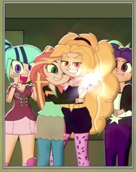 Size: 1264x1600 | Tagged: safe, artist:tweenanimation, derpibooru import, adagio dazzle, aria blaze, sonata dusk, sunset shimmer, female, human coloration, selfie