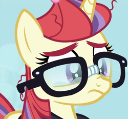 Size: 1164x1080 | Tagged: safe, derpibooru import, screencap, moondancer, pony, unicorn, amending fences, season 5, cropped, crying, cute, dancerbetes, female, frown, glasses, mare, nose wrinkle, sad, sadorable, solo, teary eyes