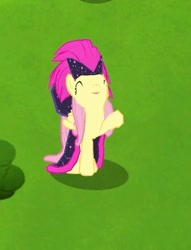 Size: 320x418 | Tagged: safe, derpibooru import, screencap, fluttershy, pegasus, pony, cute, gameloft, smiling, waving