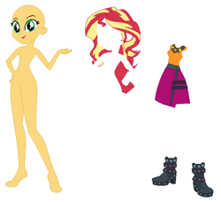 Size: 639x583 | Tagged: safe, artist:lordsfrederick778, artist:selenaede, derpibooru import, sunset shimmer, better together, equestria girls, forgotten friendship, base used