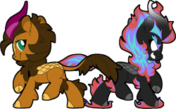 Size: 628x389 | Tagged: safe, artist:jennithedragon, derpibooru exclusive, derpibooru import, oc, oc only, oc:earthen spark, kirin, nirik, aside glance, blank eyes, brown mane, cloven hooves, ear fluff, ears, fangs, fire, gray coat, green eyes, kirin oc, leonine tail, looking at you, lowres, mane of fire, orange coat, scales, self kirindox, self paradox, simple background, solo, strutting, tail, tail of fire, transparent background, underhoof, walking