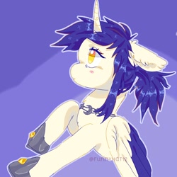 Size: 1500x1500 | Tagged: safe, artist:funnyhat12, derpibooru import, oc, oc only, alicorn, pony, gradient background, solo