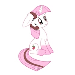 Size: 1500x1500 | Tagged: safe, artist:funnyhat12, derpibooru import, oc, oc only, oc:strawberry smoothie (funnyhat12), pony, unicorn, simple background, solo, trace, white background