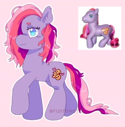 Size: 1528x1547 | Tagged: safe, artist:funnyhat12, derpibooru import, earth pony, pony, g3, chocolate chipper, simple background, solo