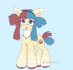 Size: 1550x1485 | Tagged: safe, artist:funnyhat12, derpibooru import, oc, oc only, earth pony, pony, adoptable, hair holder, jewelry, necklace