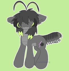 Size: 1460x1500 | Tagged: safe, artist:funnyhat12, derpibooru import, oc, oc only, bug pony, insect, pony, adoptable, simple background, solo