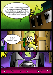 Size: 569x796 | Tagged: safe, artist:neoncabaret, derpibooru import, derpy hooves, oc, oc:mel, human, pegasus, pony, comic:derpy's wish, comic