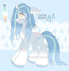 Size: 1654x1695 | Tagged: safe, artist:funnyhat12, derpibooru import, oc, oc only, pony, unicorn, adoptable, female, gradient background, reference sheet, solo