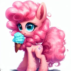 Size: 1024x1024 | Tagged: safe, derpibooru import, machine learning generated, pinkie pie, pony, female, food, ice cream, mare