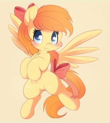 Size: 520x582 | Tagged: safe, artist:tamabel, derpibooru import, oc, oc only, pegasus, pony, bow, bowtie, simple background, solo, tail, tail bow