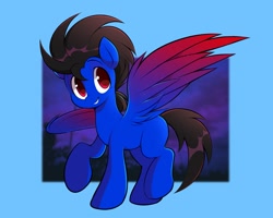 Size: 1868x1494 | Tagged: safe, artist:tamabel, derpibooru import, oc, oc only, pegasus, pony, gradient background, solo