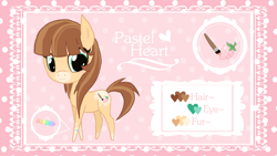 Size: 2065x1161 | Tagged: safe, artist:ne-chi, derpibooru import, oc, oc:pastel heart, pony, blushing, bracelet, cutie mark, jewelry