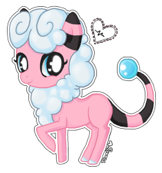 Size: 824x882 | Tagged: safe, artist:ne-chi, derpibooru import, pony, eyes closed, flaffy, pokémon, ponified, simple background, species swap, transparent background