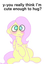 Size: 500x707 | Tagged: safe, artist:fluttersdoodles, derpibooru import, part of a set, fluttershy, blushing, female, raised hoof, raised leg