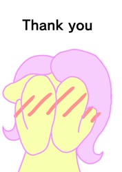 Size: 500x707 | Tagged: safe, artist:fluttersdoodles, derpibooru import, part of a set, fluttershy, blushing, covering eyes, female