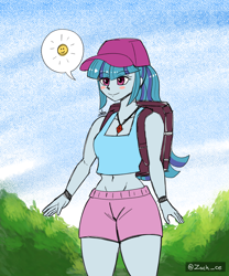 Size: 1500x1800 | Tagged: safe, artist:zachc, derpibooru import, sonata dusk, equestria girls, gem, outdoors, siren gem, solo