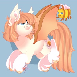 Size: 3700x3700 | Tagged: safe, artist:fizzlefer, derpibooru import, oc, oc only, oc:cheeki, bat pony, pony, simple background, solo