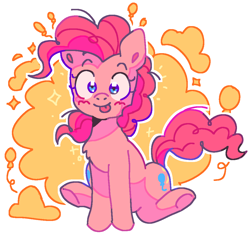 Size: 1073x1004 | Tagged: safe, artist:marshukitty, derpibooru import, pinkie pie, earth pony, pony, blushing, female, mare, solo, tongue, tongue out