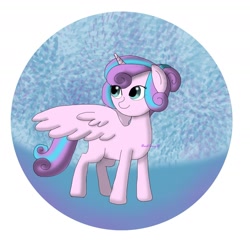 Size: 1560x1536 | Tagged: safe, artist:ydalirwendigo, derpibooru import, princess flurry heart, alicorn, pony, female, partial background, solo