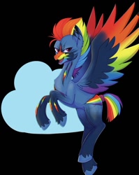 Size: 634x795 | Tagged: safe, derpibooru import, rainbow dash, redesign, spread wings, wings