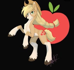 Size: 703x670 | Tagged: safe, derpibooru import, applejack, redesign