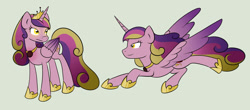 Size: 1024x452 | Tagged: safe, artist:fairiegirl101, derpibooru import, princess cadance, alicorn, pony, evil cadance, female, glowing, glowing eyes, simple background, solo