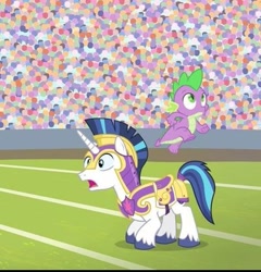 Size: 395x412 | Tagged: safe, derpibooru import, screencap, shining armor, spike