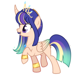 Size: 2048x2048 | Tagged: safe, artist:harmonyvitality-yt, derpibooru import, oc, oc only, alicorn, pony, alicorn oc, base used, bracelet, female, horn, jewelry, mare, raised hoof, raised leg, simple background, solo, transparent background, wings