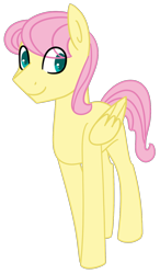 Size: 560x960 | Tagged: safe, artist:fluttershydaily, derpibooru import, butterscotch, fluttershy, rule 63, simple background, smiling, transparent background, walking