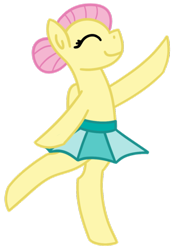 Size: 400x575 | Tagged: safe, artist:fluttershydaily, derpibooru import, fluttershy, alternate hairstyle, bipedal, clothes, dancing, simple background, smiling, transparent background, tutu