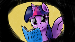 Size: 1472x825 | Tagged: safe, artist:obsequiosity, derpibooru import, twilight sparkle, twilight sparkle (alicorn), alicorn, pony, book, cropped, female, solo