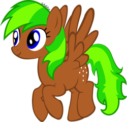 Size: 1024x987 | Tagged: safe, artist:sarahstudios11, derpibooru import, oc, oc only, oc:starry woods, pegasus, pony, pegasus oc, smiling, solo, spread wings, vector, wings