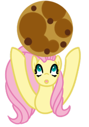 Size: 400x569 | Tagged: safe, artist:fluttershydaily, derpibooru import, fluttershy, :o, cookie, food, hooves up, open mouth, simple background, transparent background