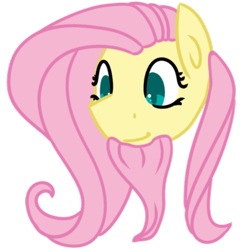 Size: 400x404 | Tagged: safe, artist:fluttershydaily, derpibooru import, fluttershy, beard, facial hair, simple background, smiling, transparent background