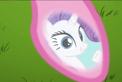 Size: 602x404 | Tagged: safe, derpibooru import, screencap, rarity, keep calm and flutter on, cropped, reflection, solo