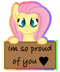 Size: 400x481 | Tagged: safe, artist:fluttershydaily, derpibooru import, fluttershy, heart, looking at you, positive ponies, proud, simple background, smiling, tablet, transparent background