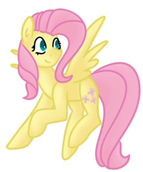 Size: 400x478 | Tagged: safe, artist:fluttershydaily, derpibooru import, fluttershy, floating, simple background, smiling, spread wings, transparent background, wings