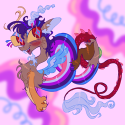 Size: 1280x1280 | Tagged: safe, artist:webkinzworldz, derpibooru import, discord, pony, gender headcanon, genderfluid, genderfluid pride flag, pride, pride flag, solo, transgender, transgender pride flag