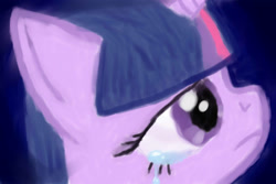 Size: 3000x2000 | Tagged: safe, artist:jimthecactus, derpibooru import, twilight sparkle, unicorn twilight, pony, unicorn, bust, close-up, crying, frown, high res, looking up, solo