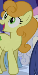 Size: 352x685 | Tagged: safe, derpibooru import, screencap, carrot top, golden harvest, earth pony, pony, friendship is magic, background character, background pony, cropped, female, mare, solo focus