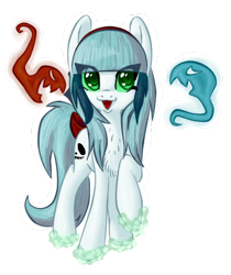 Size: 341x406 | Tagged: safe, artist:tami-kitten, derpibooru import, oc, oc only, ghost, ghost pony, pony, female, looking at you, mare, raised hoof, raised leg, simple background, solo, transparent background