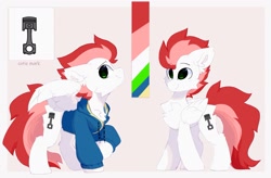 Size: 2048x1346 | Tagged: safe, artist:php146, derpibooru import, oc, oc only, oc:swift apex, pegasus, pony, clothes, cutie mark, hoodie, pegasus oc, pose, reference sheet, standing, wonderbolts, zipper