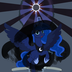 Size: 1280x1280 | Tagged: safe, artist:flightless-fox, derpibooru import, princess luna, solo, transformation