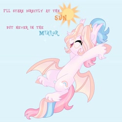 Size: 4096x4096 | Tagged: safe, artist:fizzlefer, derpibooru import, oc, oc only, oc:bitter glitter, bat pony, pony, simple background, solo