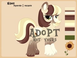 Size: 4096x3072 | Tagged: safe, artist:fizzlefer, derpibooru import, oc, oc only, earth pony, pony, adoptable, reference sheet, solo