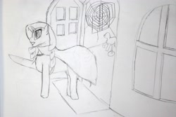 Size: 3809x2539 | Tagged: safe, artist:jimthecactus, derpibooru import, rarity, pony, undead, unicorn, vampire, vampony, cape, clothes, fangs, female, grayscale, mare, monochrome, pencil drawing, solo, spider web, traditional art