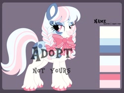 Size: 4096x3072 | Tagged: safe, artist:fizzlefer, derpibooru import, oc, oc only, earth pony, pony, adoptable, reference sheet, solo